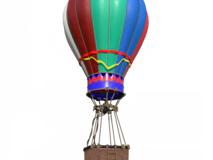 Hot Air Balloon Low-poly 3D Model