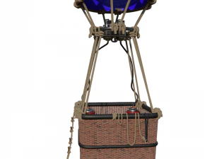 Hot Air Balloon Low-poly 3D Model