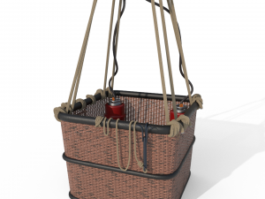Hot Air Balloon Low-poly 3D Модель
