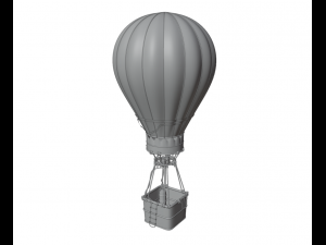 Hot Air Balloon Low-poly 3D Модель