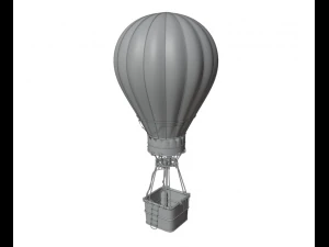 Hot Air Balloon Low-poly 3D Model