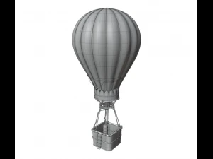 Hot Air Balloon Low-poly 3D Model