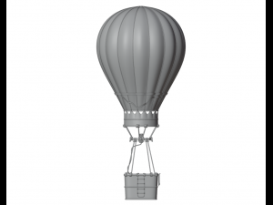 Hot Air Balloon Low-poly 3D Модель