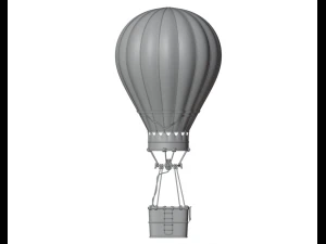Hot Air Balloon Low-poly 3D Model