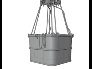 Hot Air Balloon Low-poly 3D Модель