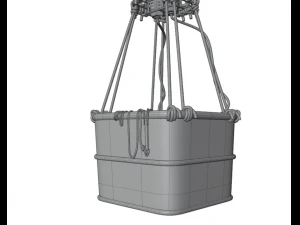 Hot Air Balloon Low-poly 3D Model