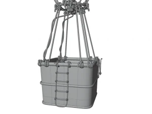 Hot Air Balloon Low-poly 3D Model