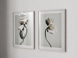 Poster pair - Abstract Flowers Modelo 3D