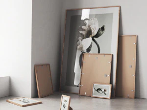 Par de p&ocirc;steres - Flores abstratas Modelo 3D