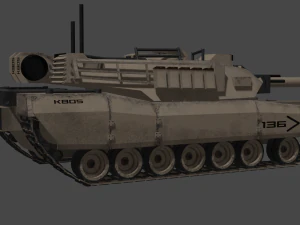 KB05 Heavy Armored SciFi Tank 3D Model