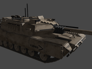 KB05 Heavy Armored SciFi Tank 3D Модель