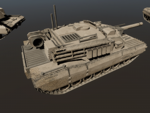 KB05 Heavy Armored SciFi Tank 3D Модель
