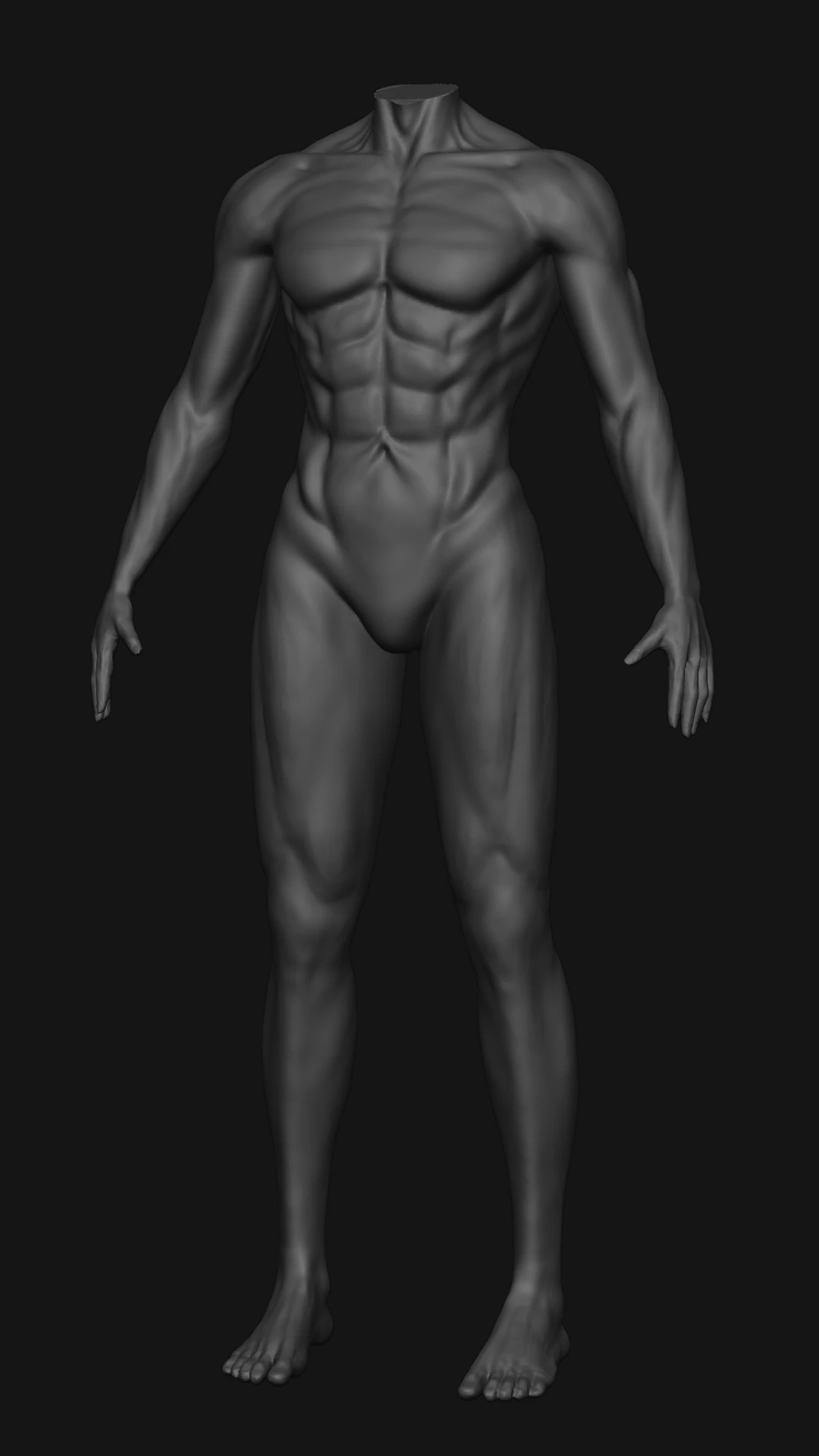 Male Sculpting Body Anatomy 3D Model .c4d .max .obj .3ds .fbx .stl .blend 