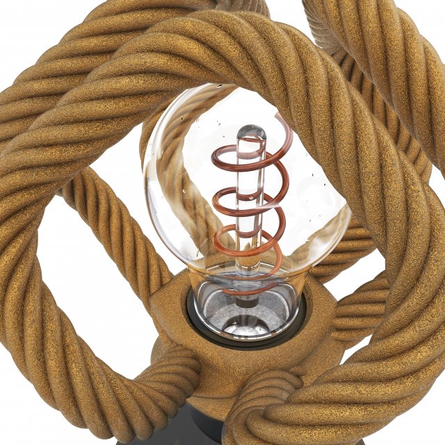 Mercantile design rope shop and brass pendant lamp