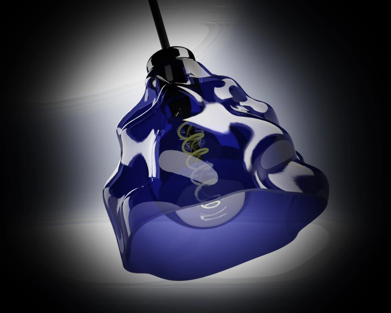 Wrinkled lampshade-Ready to print 3D Print Model .c4d .max .obj .3ds .fbx .stl .blend 