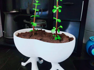 Pure love flower pot-ready to print 3D Print Model