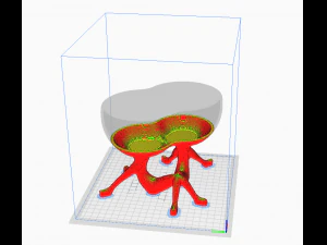 Pure love flower pot-ready to print 3D Print Model