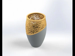 Honeycomb flower pot-ready to print 3D Print Model
