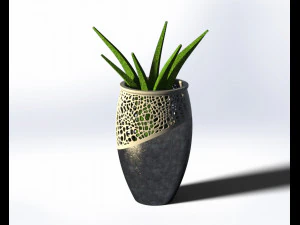 Honeycomb flower pot-ready to print 3D Print Model