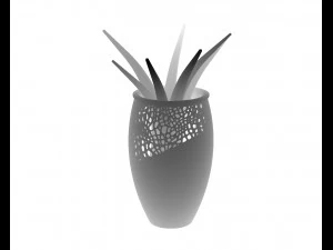 Honeycomb flower pot-ready to print 3D Print Model