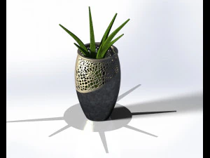 Honeycomb flower pot-ready to print 3D Print Model