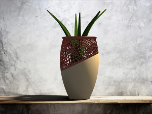 Honeycomb flower pot-ready to print 3D 打印模型