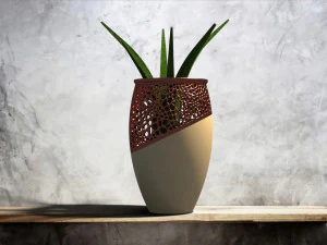 Honeycomb flower pot-ready to print 3D Print Model