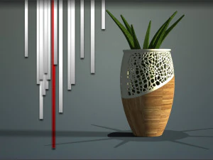 Honeycomb flower pot-ready to print 3D Print Model