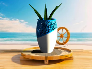 Honeycomb flower pot-ready to print 3D Print Model