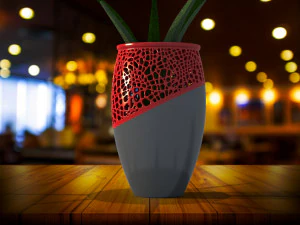 Honeycomb flower pot-ready to print 3D Print Model