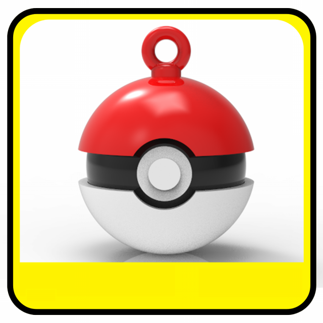 POKEMON CHRISTMAS ORNAMENTS - POKEBALLS 3D 프린트 모델 .c4d .max .obj .3ds .fbx .stl .blend 