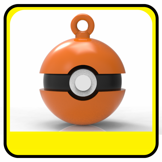 POKEMON CHRISTMAS ORNAMENTS - POKEBALLS - CHARMANDER 3D Print Model .c4d .max .obj .3ds .fbx .stl .blend 