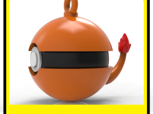 POKEMON CHRISTMAS ORNAMENTS - POKEBALLS - CHARMANDER 3D Print Model