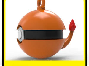 POKEMON CHRISTMAS ORNAMENTS - POKEBALLS - CHARMANDER 3D Print Model