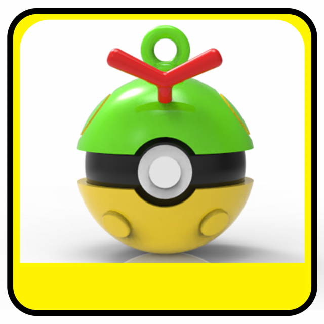 POKEMON CHRISTMAS ORNAMENTS - POKEBALLS - CATERPIE Modelo de Impressão 3D .c4d .max .obj .3ds .fbx .stl .blend 