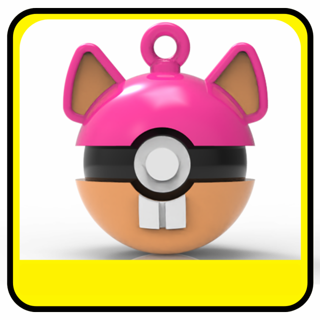 POKEMON CHRISTMAS ORNAMENTS - POKEBALLS - RATTATA 3D-Druckmodell .c4d .max .obj .3ds .fbx .stl .blend 