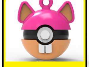 POKEMON CHRISTMAS ORNAMENTS - POKEBALLS - RATTATA 3D Print Model