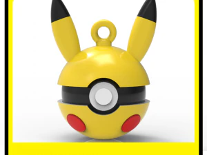 पोकेमॉन क्रिसमस आभूषण - पोकेबॉल - पिकाचु 3D प्रिंट मॉडल