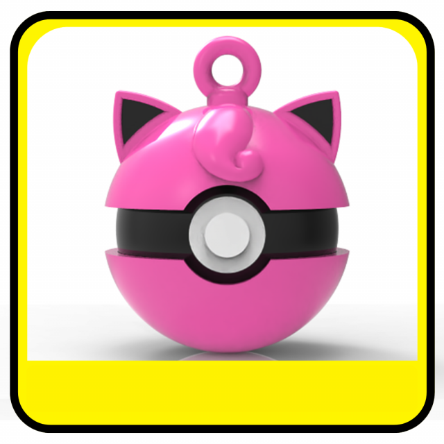 POKEMON CHRISTMAS ORNAMENTS - POKEBALLS - JIGGLYPUFF 3D 프린트 모델 .c4d .max .obj .3ds .fbx .stl .blend 
