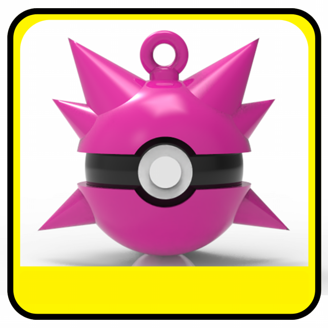 POKEMON CHRISTMAS ORNAMENTS - POKEBALLS - HAUNTER 3D Print Model .c4d .max .obj .3ds .fbx .stl .blend 