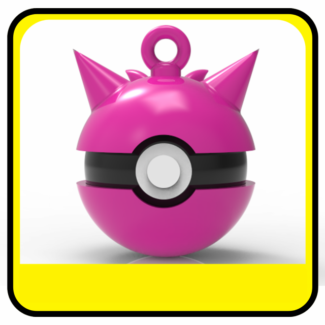 POKEMON CHRISTMAS ORNAMENTS - POKEBALLS - GENGAR Model Cetak 3D .c4d .max .obj .3ds .fbx .stl .blend 