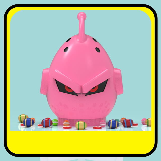 Majin Buu piggy bank or easter egg Modelo de Impressão 3D .c4d .max .obj .3ds .fbx .stl .blend 