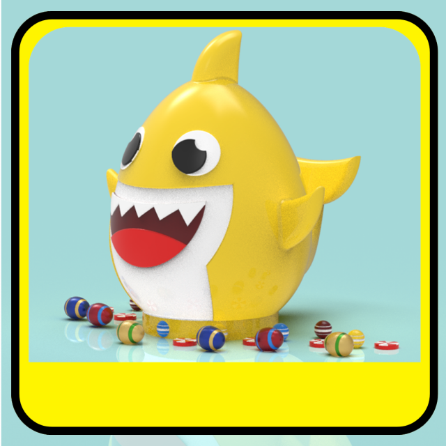 Baby Shark piggy bank or easter egg Modelo de Impressão 3D .c4d .max .obj .3ds .fbx .stl .blend 