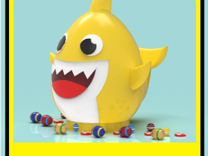 Barbie Shark piggy bank or easter egg 3D Druckmodell in Spielzeug 3DExport