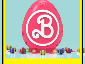 바비 상어 돼지 저금통 또는 부활절 달걀 3D 프린트 모델