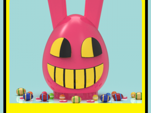 Jax Circus Digital piggy bank or easter egg 3D Print Model
