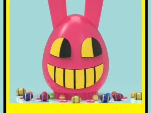 Jax Circus 디지털 돼지 저금통 또는 부활절 달걀 3D 프린트 모델