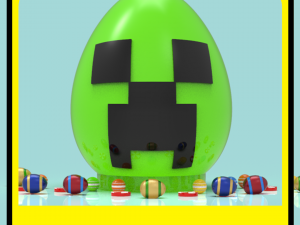 Creeper piggy bank or easter egg 3D Print Model