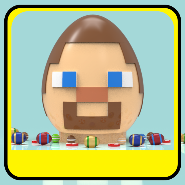 Steve piggy bank or easter egg 3D Print Model .c4d .max .obj .3ds .fbx .stl .blend 