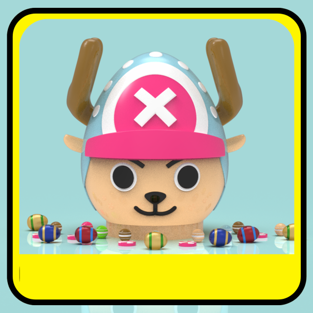 Tony Tony Choopers piggy bank or easter egg 3D printmodel .c4d .max .obj .3ds .fbx .stl .blend 